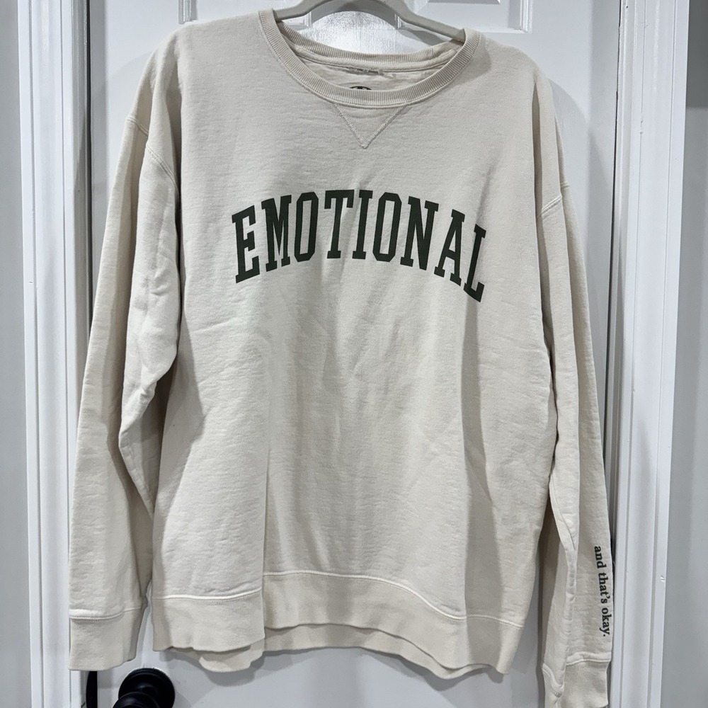 See The Way I See Emotional Sweatshirt Cream Oversized Mental Health Large